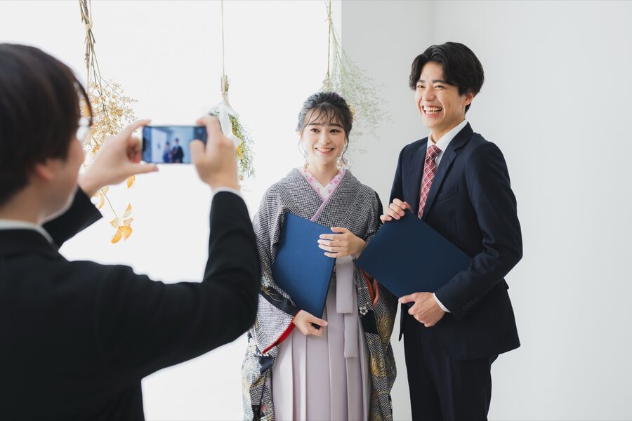 ご家族との記念写真を残せる