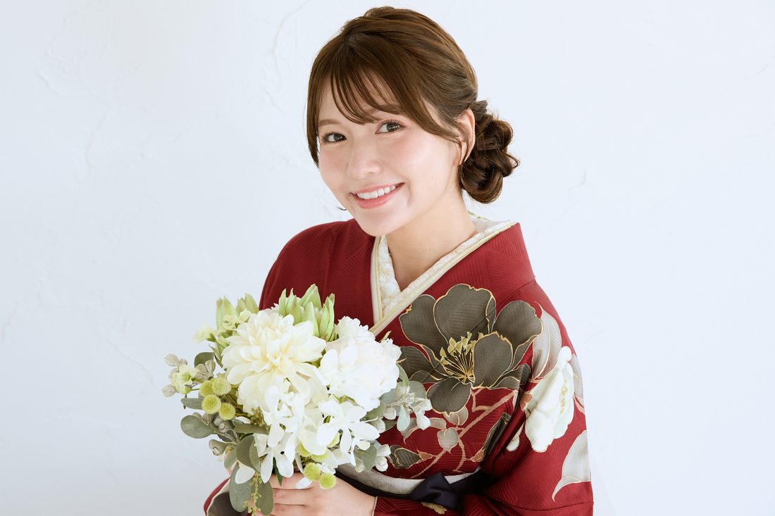 卒業袴 ポージング参考 花束